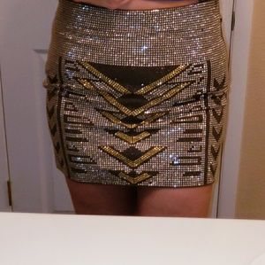 Rhinestone Encrusted Mini Skirt